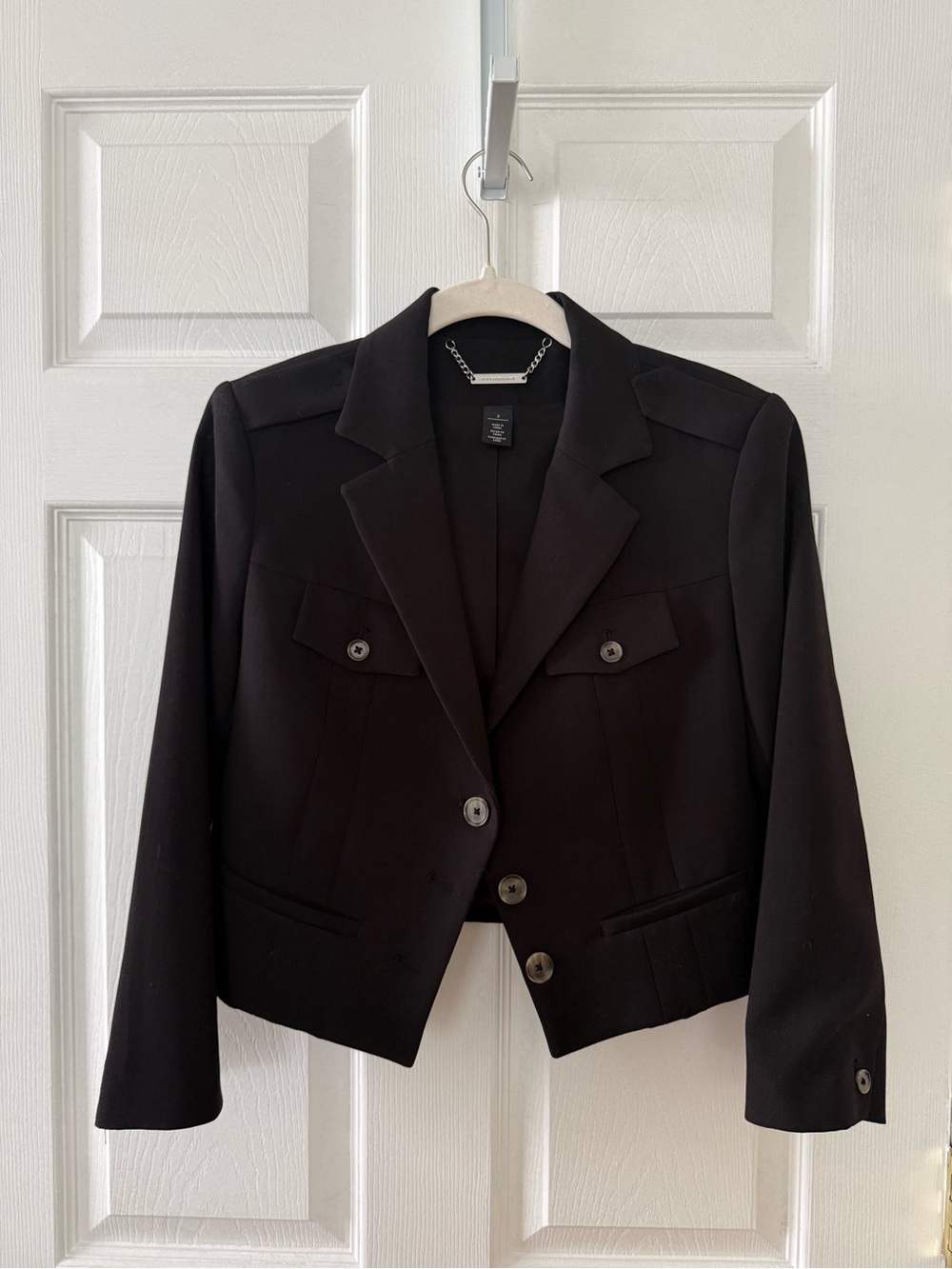 White House Black Market Black Cropped Blazer